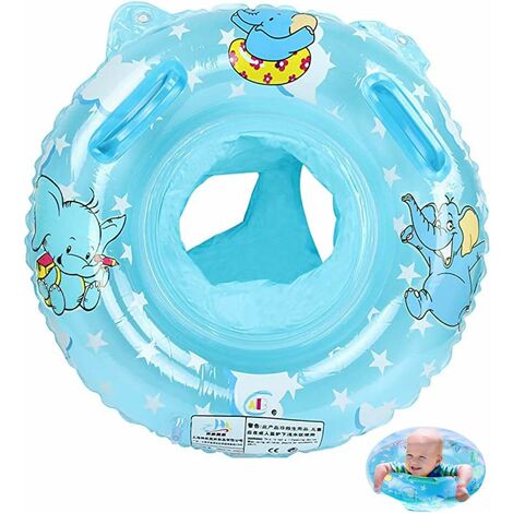 Anillo de natación para bebé, asiento de piscina para bebé, anillo de natación inflable, anillo de natación flotante (anillo de natación azul)