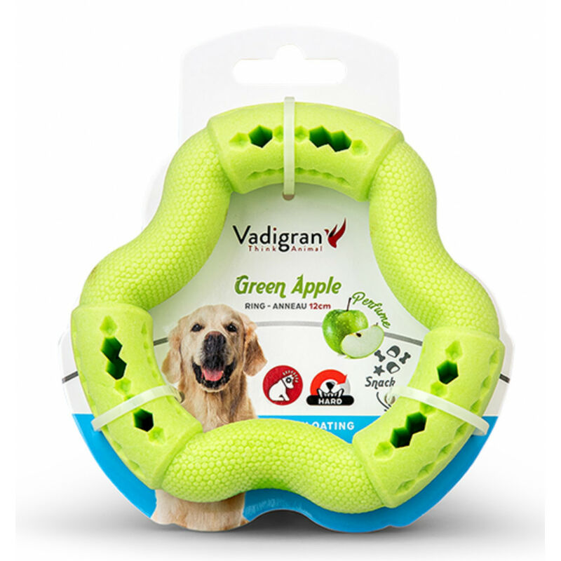

Anillo de perro de TPR verde manzana 12 cm.