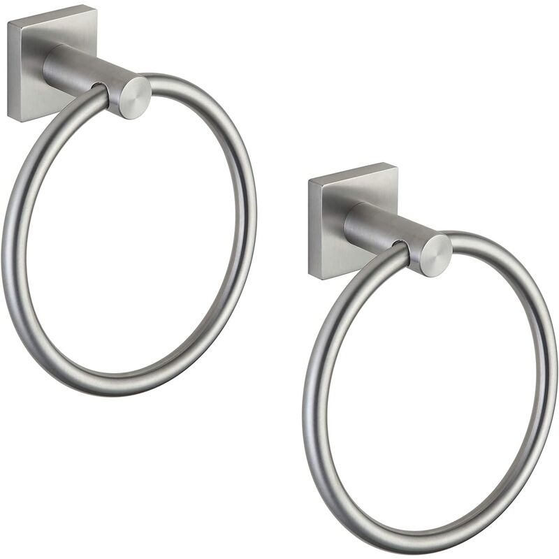 

Anillo de toalla de baño, acero inoxidable 304 níquel cepillado a prueba de herrumbre, anillo de toalla de 2 piezas, barra de toalla sin taladro