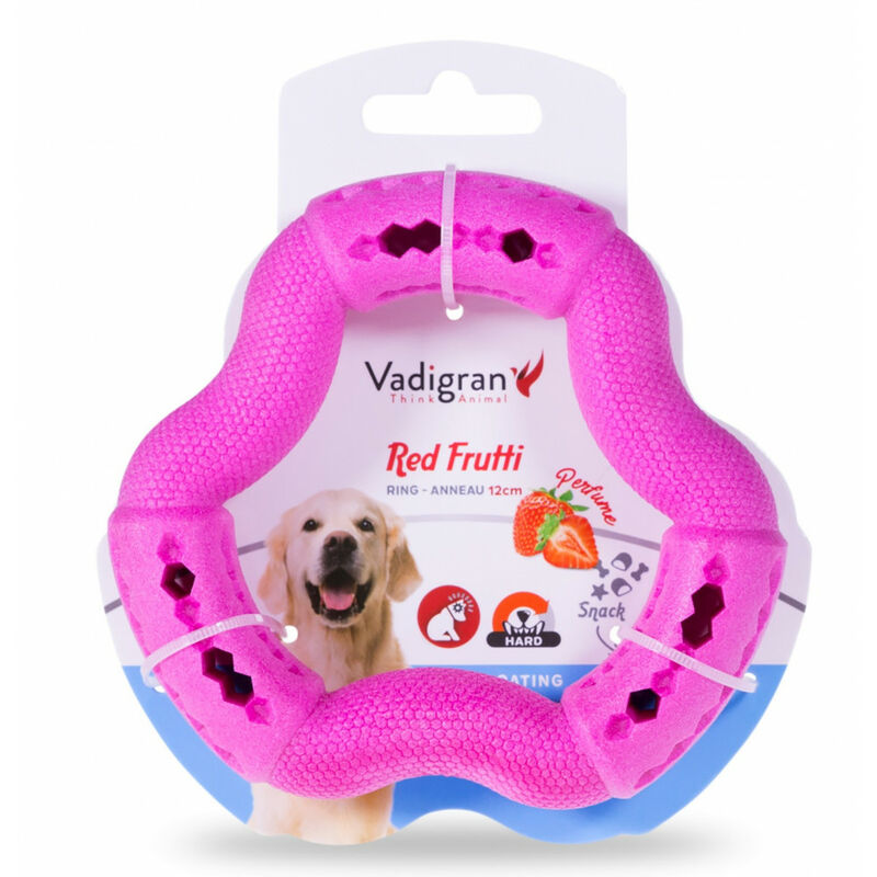 

Anillo de TPR rosa fresa para perros, 12 cm.