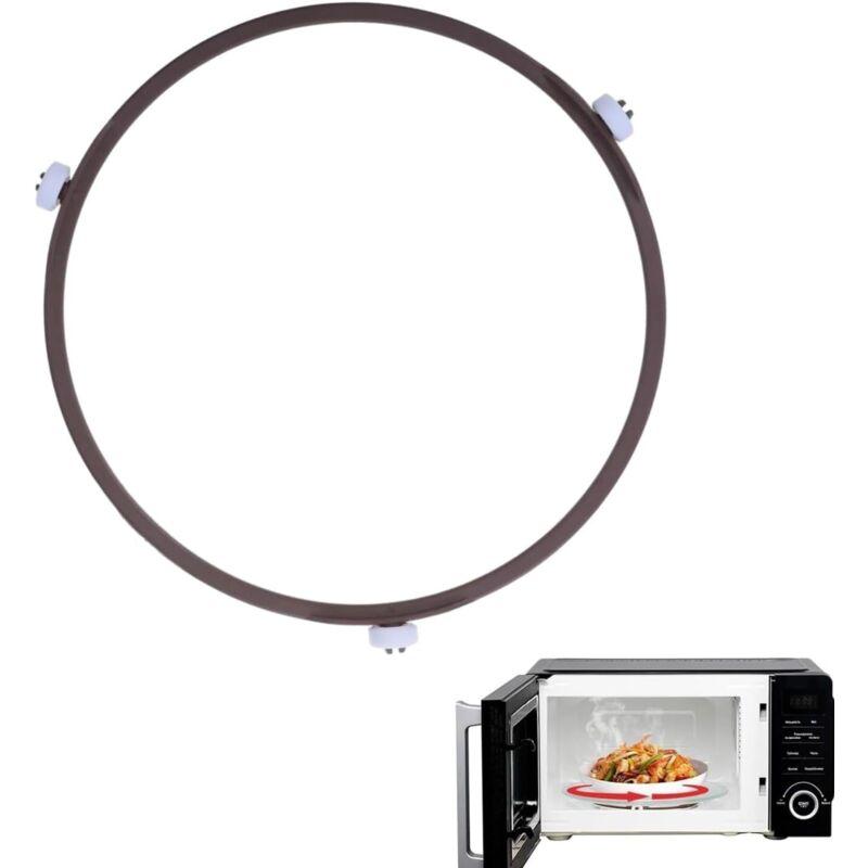 Anillo giratorio para microondas, soporte giratorio para horno microondas, para plato giratorio de cristal, accesorios para microondas (22 cm)