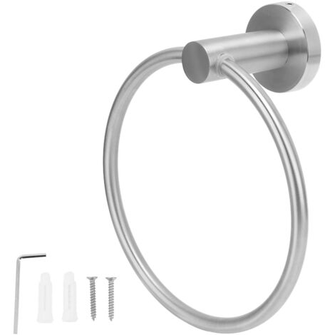 Anillo toallero de acero inoxidable 223130 – Estilo retro, inoxidable, para baño y cocina.