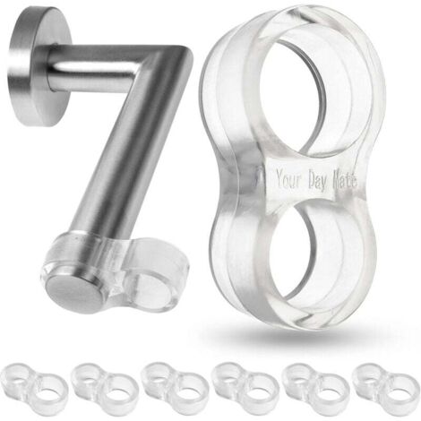 Anillos de Ø 15 y 18 mm, fabricados en silicona flexible y extensible, protección para paredes, manillas de ventanas, topes de puertas