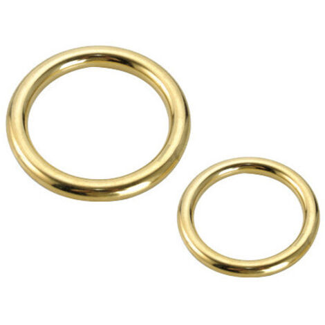 Anillos de latón brillante 41x53 mm – Pack de 50 piezas para cortinas pesadas