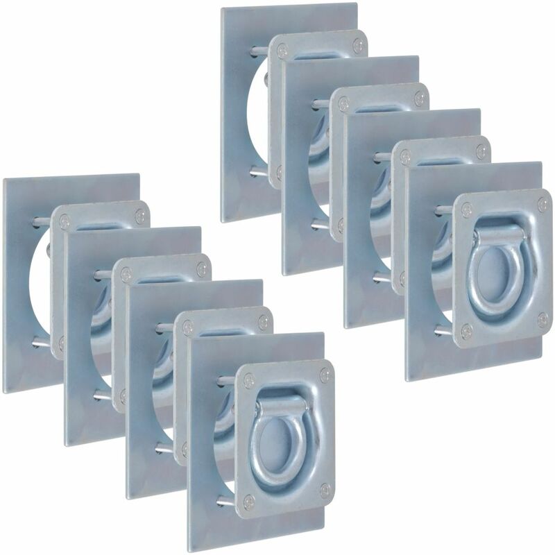 

Anillos de sujeción de tráiler 8 pzas. acero galvanizado 2000kg