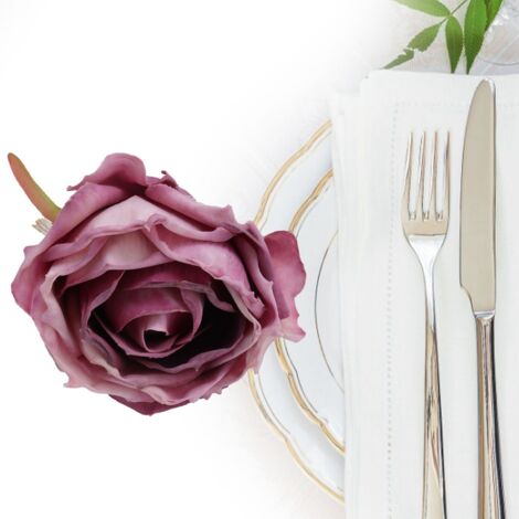 Anillos para servilletas de madera de 2 piezas con estampado floral artificial para decoración de mesa, estilo festivo, 3 cm de diámetro, puro