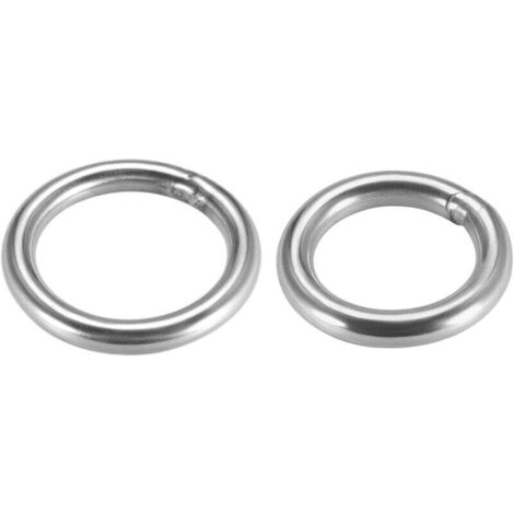 Anillos tóricos de acero inoxidable 201, 50 mm, 60 mm de diámetro exterior, anillos redondos soldados, 4 piezas