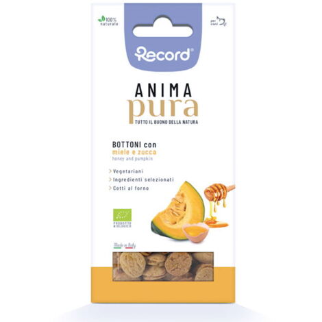 Anima Pura Bottoni con miele e zucca per Cani 100 g Vegetariano