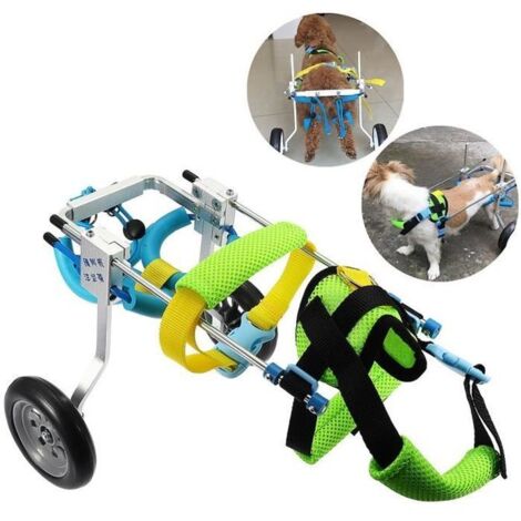Animal Chariot Fauteuil Roulant XXS à 2 Roulettes Corde de Traction Chien Chat Handicapé Postérieurs Auxiliaires Outil Marche Aide