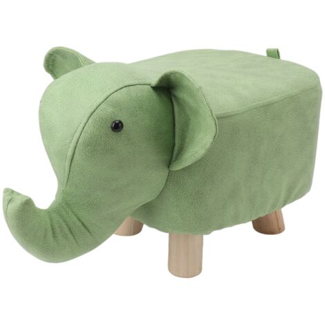 Animal Footstools Elephant Shaped Slip Resistant Silent Comfortable Stable Multi Purpose Cute Stool for Kids Green