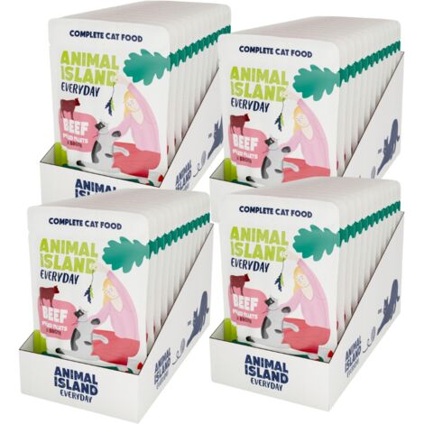 ANIMAL ISLAND Filete de ternera para gatos 48x85g
