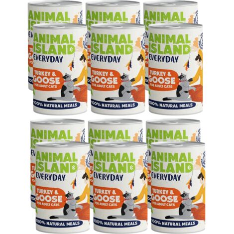 ANIMAL ISLAND Pavo y Ganso para Gatos 12x400g