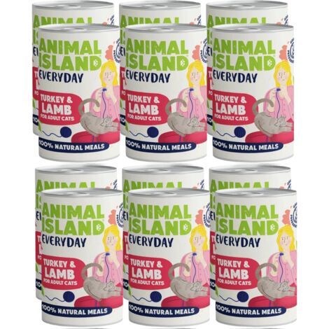 ANIMAL ISLAND Tacchino e Agnello per Gatti 12x400g