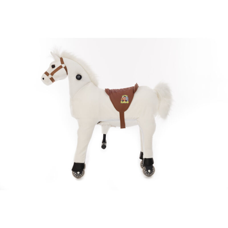 Animal Riding Cheval d’équitation Snowy small (enfants 3 ans, hauteur de selle 56 cm, roues)