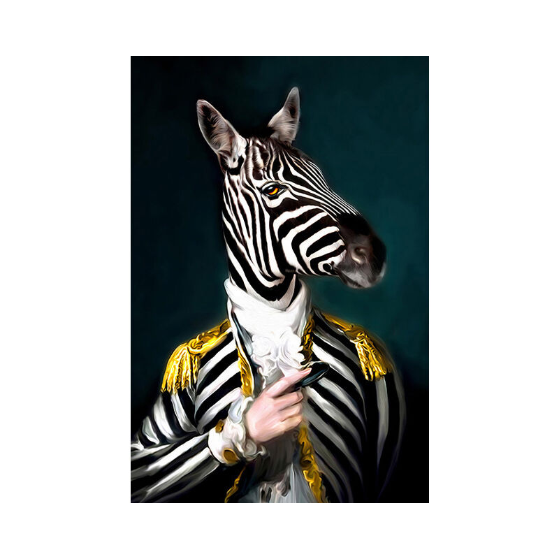 Animale astratto Zebra ritratto arte tela pittura