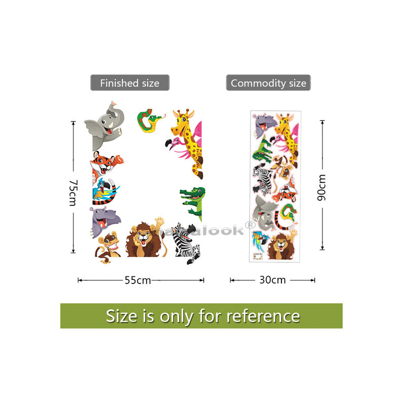 Animali della giungla wall stickers per le Camere