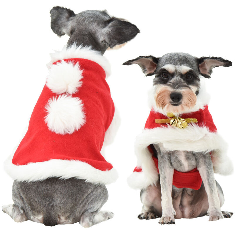 Animaux Chats Chiens Animaux Cap Vetements Costume Set Kit Pour Le Festival De Noel Halloween Noel Vacances Cadeau Present Portable, S