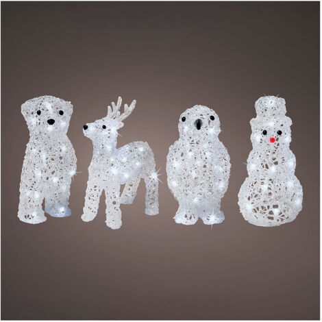 Animaux De Noël Pour L'extérieur Avec Des Piles Modèles Assortis 491031