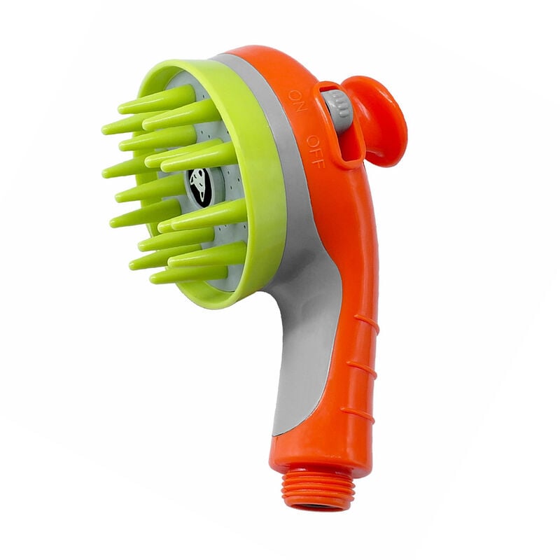 Animaux Peignage Douche Pulverisateur Arroseur Brosse Pour Chiens Et Chats Handheld Toilettage Pomme De Douche Avec Aiguilles Souples, Orange