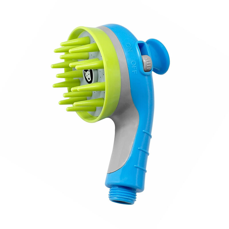 Animaux Peignage Douche Pulverisateur Arroseur Brosse Pour Chiens Et Chats Handheld Toilettage Pomme De Douche Avec Aiguilles Souples, Bleu