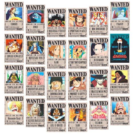 Anime-Poster „Wanted“ 28,5 x 19,5 cm – Dekorativer Wand- und Türaufkleber