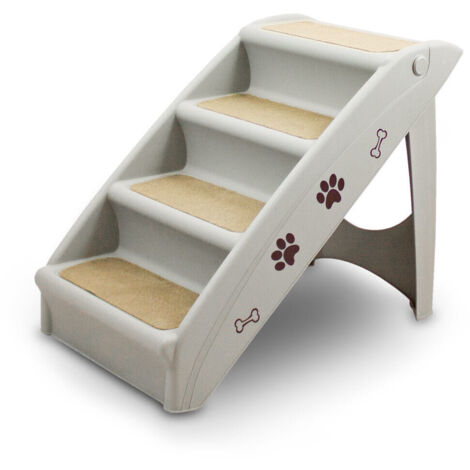 ANIMEL Hundetreppe Tiertreppe Katzentreppe Welpentreppe Haustiertreppe Treppe Hund Katze Einstiegshilfe für Auto, Bett, Couch bis 100kg