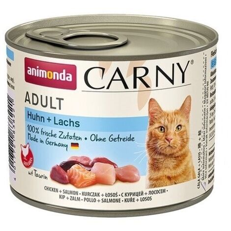 ANIMONDA Carny Adult Huhn Lachs Nassfutter für Katzen, 200 g Dose