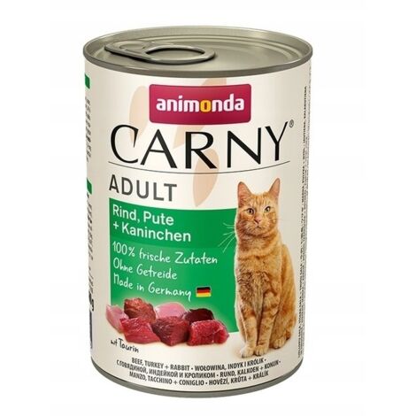 Animonda Carny Adult - Rind, Pute, Kaninchen - Nassfutter für ausgewachsene Katzen