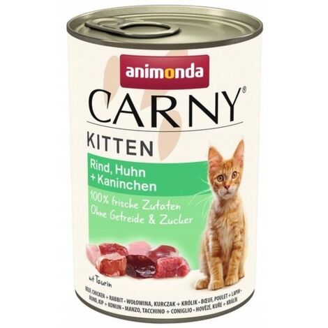 Animonda Carny Kitten - Rind, Huhn, Kaninchen - Nassfutter für Kätzchen 400g