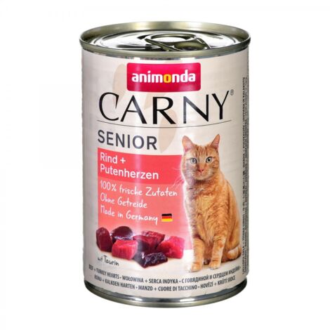 Animonda Carny Senior - Nassfutter für Senior-Katzen, Rind und Pute