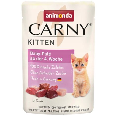Animonda Cat  Carny  Comida húmeda para gatitos - Bolsa de 85 g - Baby Pate 85 g