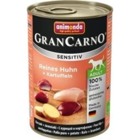 Animonda GranCarno Hundenassfutter Adult Sensitiv getreidefrei 400 g Huhn & Kartoffeln Nassfutter Hunde