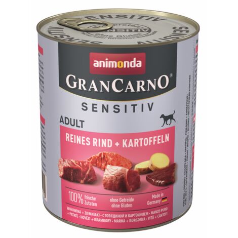 Animonda GranCarno Sensitiv Rind mit Kartoffeln - Futter für ausgewachsene Hunde 800g