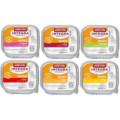 Animonda Integra Protect Renal Alimento specializzato per gatti con insufficienza renale - Vaschetta da 100 g - Integra Renal Mix 6x100 g