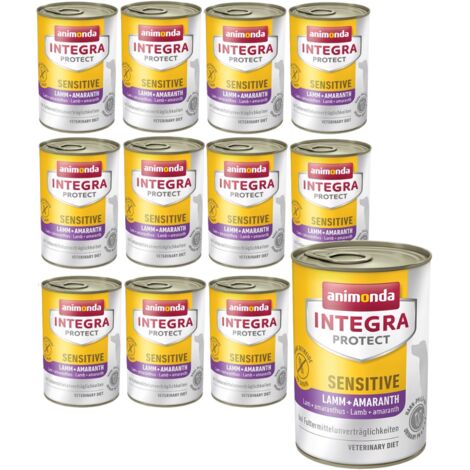 ANIMONDA Integra Protect Sensitive Lamm mit Amaranth - Hunde Nassfutter - 12x400g
