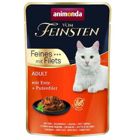 ANIMONDA vom Feinsten Canard, filet de dinde - nourriture humide pour chats - 85 g