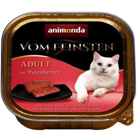 Animonda Vom Feinsten Classic - Comida húmeda para gatos, corazones de pavo 100 g