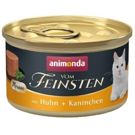 Animonda Vom Feinsten Mus Huhn und Kaninchen - 85g - Nassfutter für ausgewachsene Katzen
