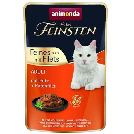 Animonda vom feinsten pato, filete de pavo - comida hÚmeda para gatos - 85 g