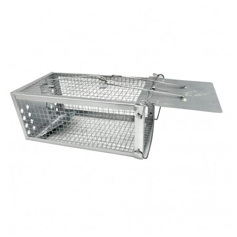 Animood Piège à Souris, Rats, Mulots et Rongeurs - Cage de Capture Réutilisable 27 x 14 x 11,5 cm en Acier Galvanisé - Piège Efficace pour Contrôle des Nuisibles et Piégeage Sécurisé