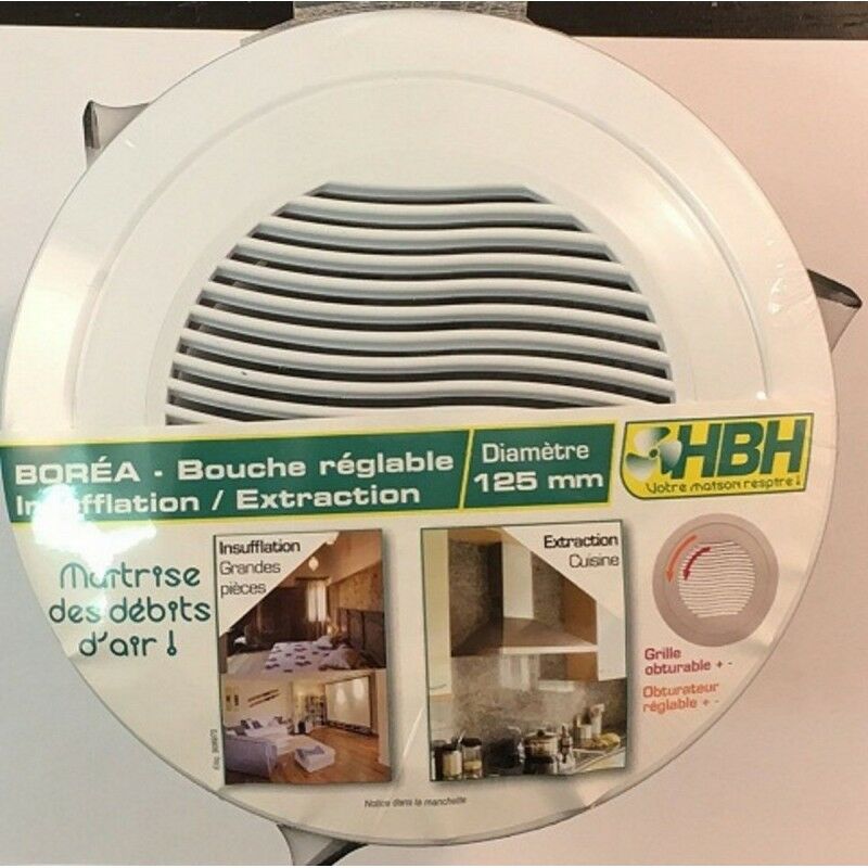 

Anjos Ventilation - Anjos BOREA 125P - extracto de la boca / insufflat - manga 3 garras Placo + O