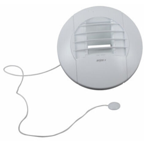 Anjos Ventilation – Ventilateur hygroréglable ALIZÉ HYGRO TEMPO HCC – Débit réglable 10/45/135 m³/h – Ø conduit 125 mm – Commande à cordon