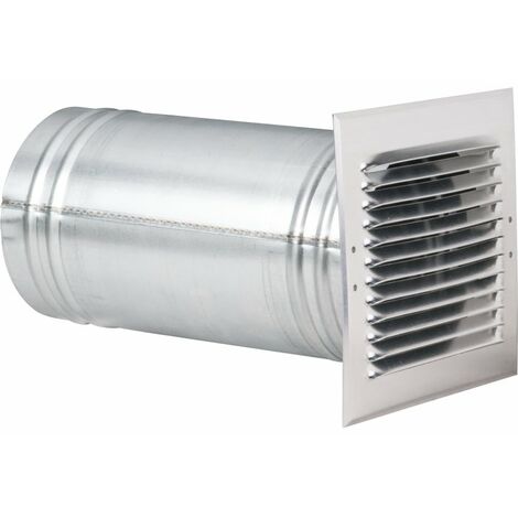 Anjos Ventilation – Prise d'air manchon télescopique 250 mm – Diamètre 160 mm – Débit 195 m³/h – Pour murs de 250 à 400 mm d'épaisseur