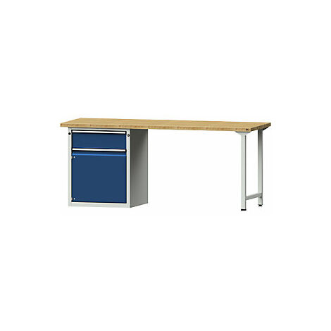 Telaio Banco Da Lavoro In Metallo 150x57x79 Cm | Struttura Rinforzata Nero/Rosso, Con Fori Preforati