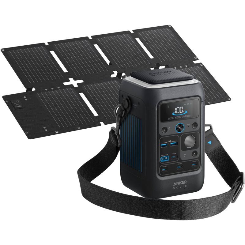 Image of Kit Batterie Anker SOLIX C300X DC mit Solarpanel 60 W (0% MwSt)