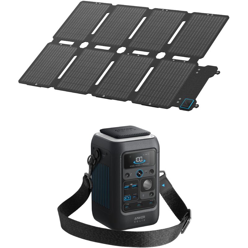 Image of Kit Powerstation Anker SOLIX C300X DC mit Solarpanel PS100X(100W)