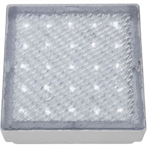 Ankle Led Faretto da incasso walk-in per interni ed esterni 15Cm Quadrato trasparente, LED bianco