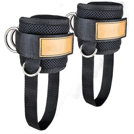 Ankle Straps For Cable Machines,adjustable Comfort Fit Neoprene, Reinforce Double D-ring