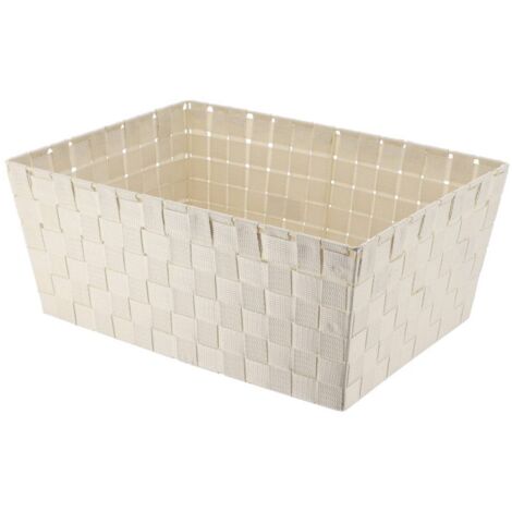 Ankleidekorb aus polyester l32,5xp45xh18 cm - elfenbeinfarben - Tendance