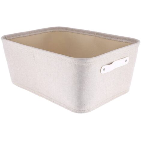 Ankleidekorb polyester + eva l32,5xp45xh18 cm - beige - Tendance